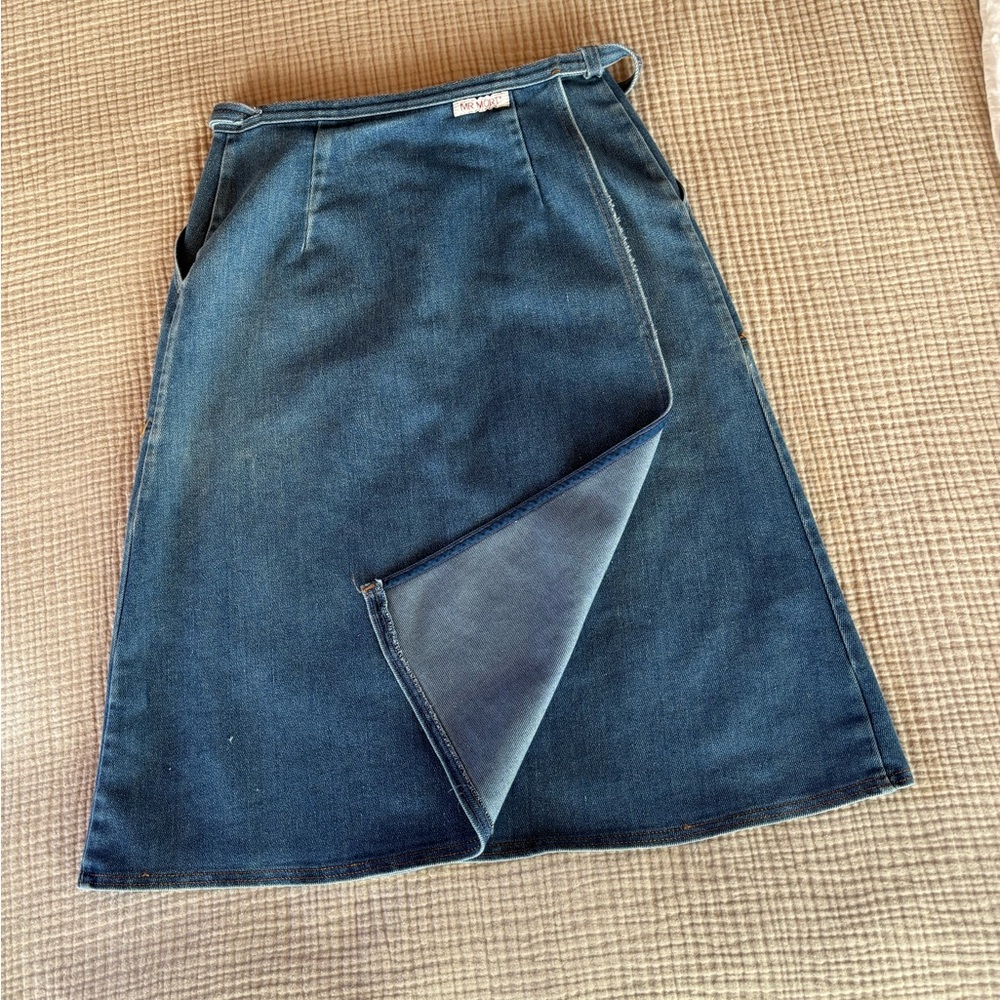 Vintage 70’s Union Made Denim Wrap Skirt - Picture 3 of 9
